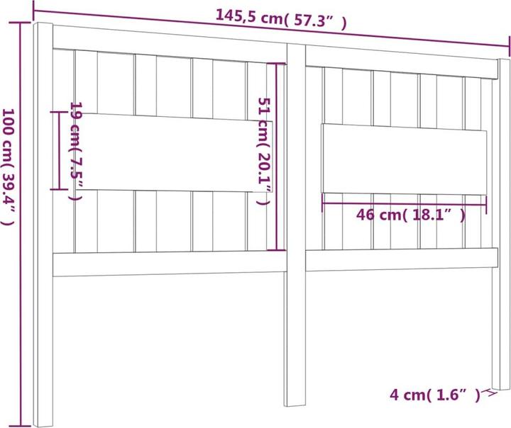 Image du produit vidaXL Kopfteil (145 x 5 x 100 cm)