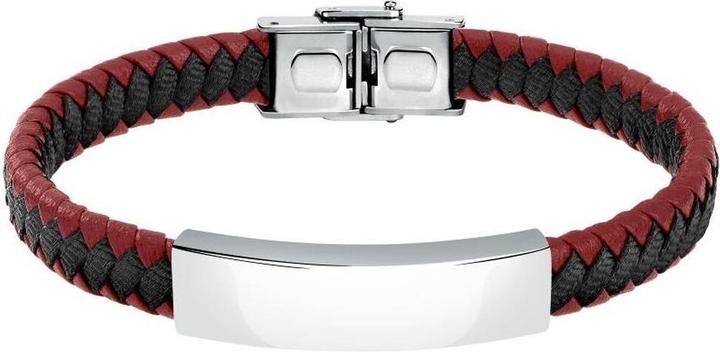 Sector Herrenarmreif SZV111 Silber (21 cm, Acier, Acier inoxydable, Argent, Argent massif, Cuir)