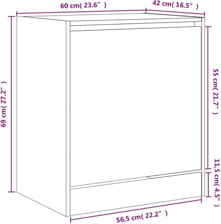 Image du produit vidaXL Nalani (60 x 42 x 69 cm)