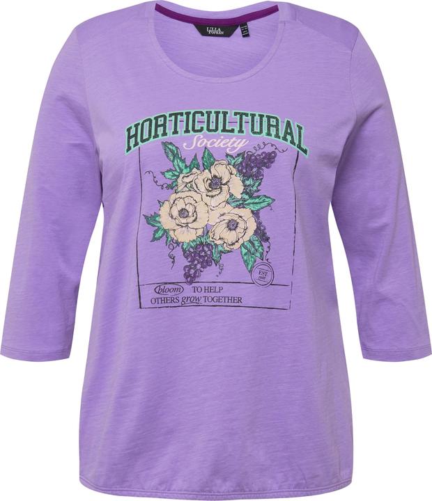 Image du produit Ulla Popken T-shirt, motif floral, base élastique, manches 3/4 (56)