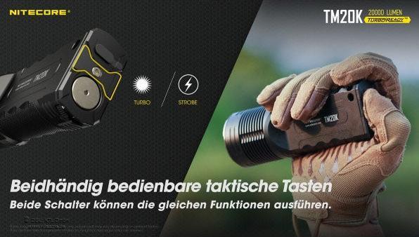 Produktbild Nitecore TM20K - 20000 Lumen (14.55 cm, 3100 lm)