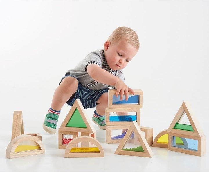 Productafbeelding TickiT Sensorische bouwstenen (16 stuks) volgens Montessori