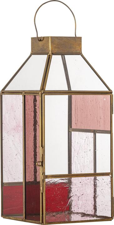 Bloomingville - Drew Lantern - Rose - Glass