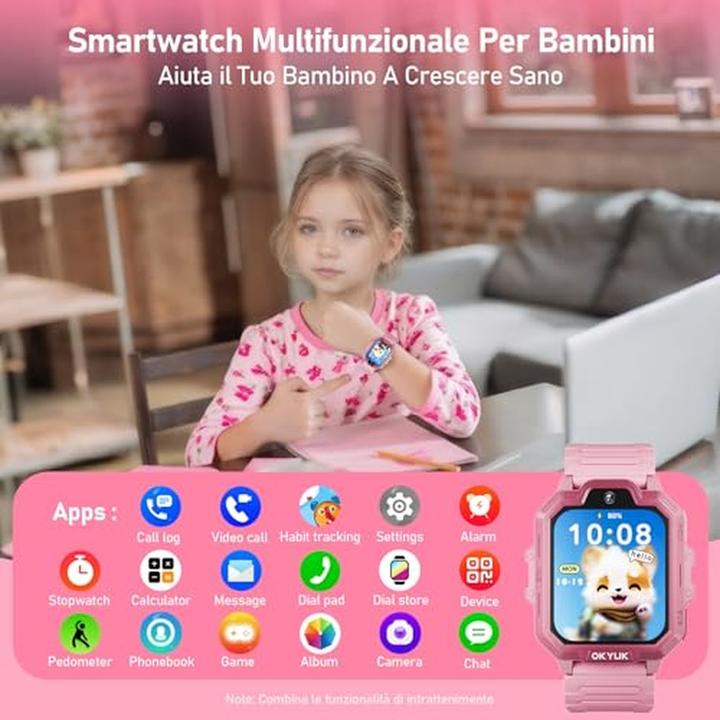 Actual product image Okyuk T17 Smartwatch for Kids (4G)