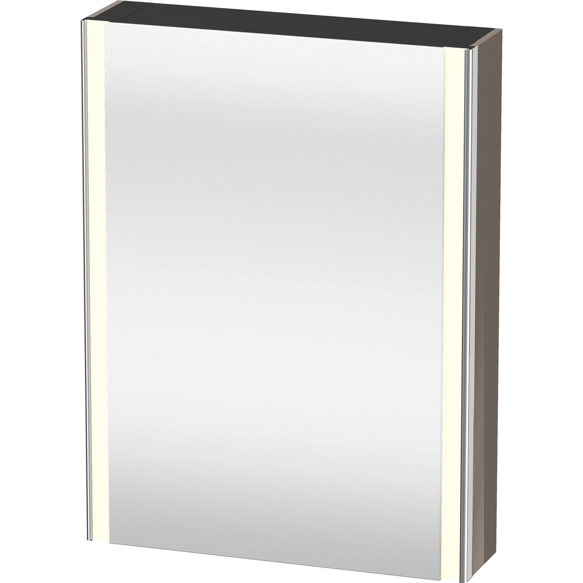 Duravit, Armadio a specchio, XSquare armoire de toilette avec éclairage LED, 1 porte, charnières à droite, 600x800x155mm (60 x 15.50 x 72.50 cm)