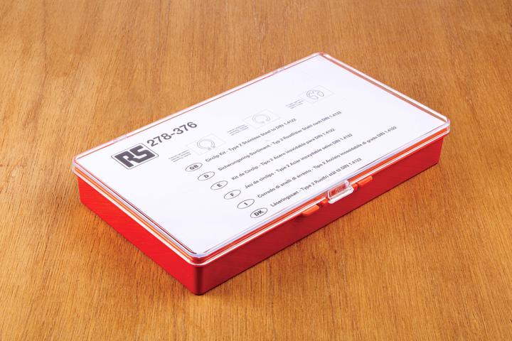 Actual product image RS PRO 450 piece stainless steel circlip kit