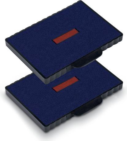 Actual product image Trodat 2 replacement ink pads 6/511/2 blue/red 8.5 x 5.5 cm
