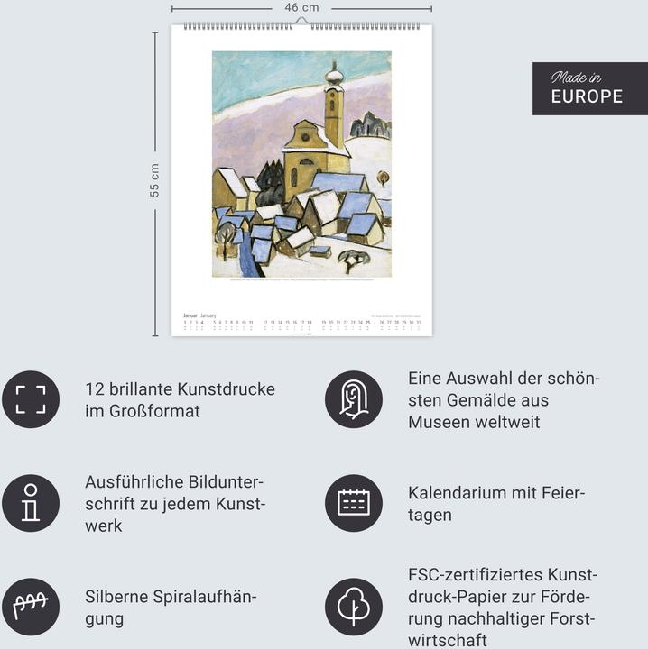Produktbild Gabriele Münter Kalender 2026 (46 x 55 cm)