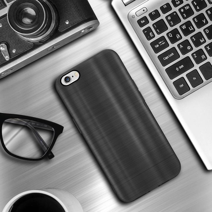 Actual product image Cadorabo Case for Apple iPhone 6 / 6S in TPU Brushed Camera Protection LM160 Style (Apple iPhone 6)