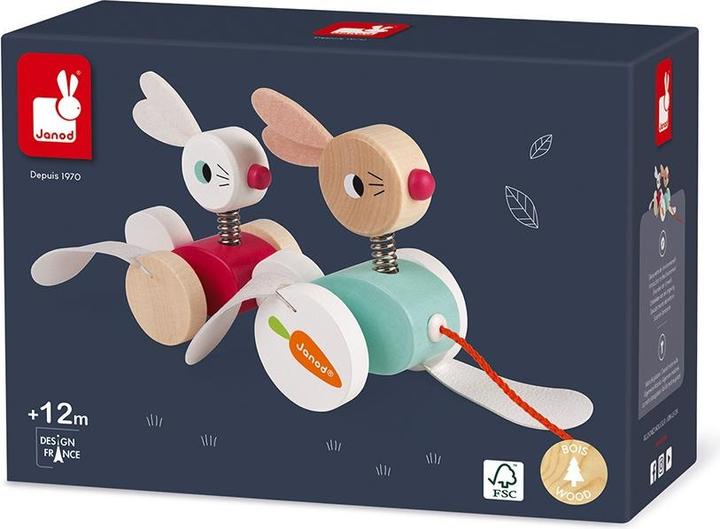 Actual product image Janod Pull-along bunny family