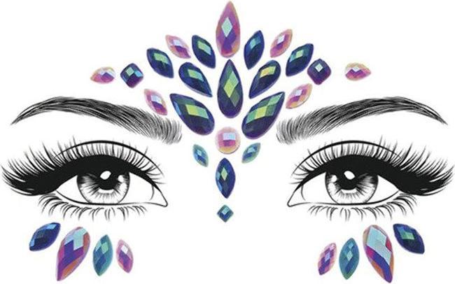 Produktbild Smiffys Face Jewels - Mystic Mermaid