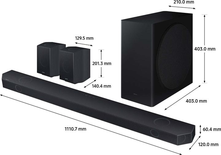 Actual product image Samsung HW-Q930D (540 W, 9.1.4 Channels)