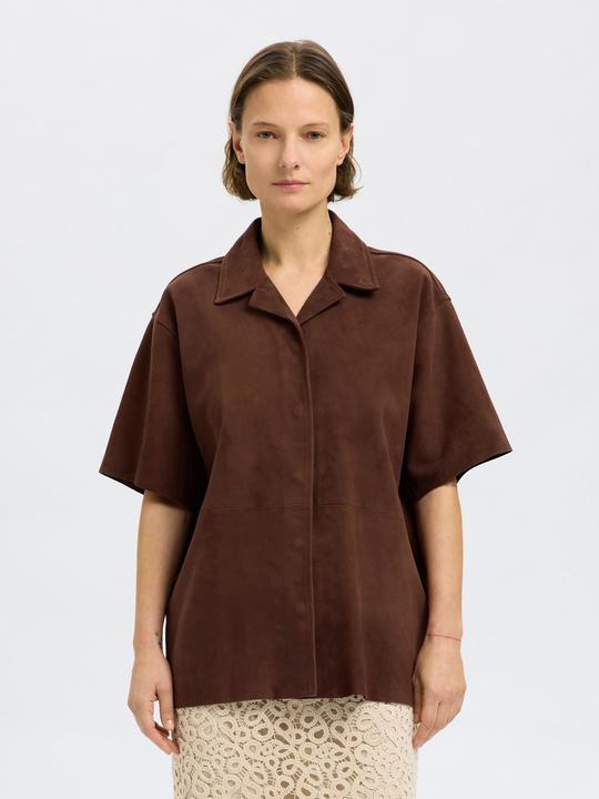 Produktbild Selected Femme 100% Wildleder Kurzarmhemd (38)