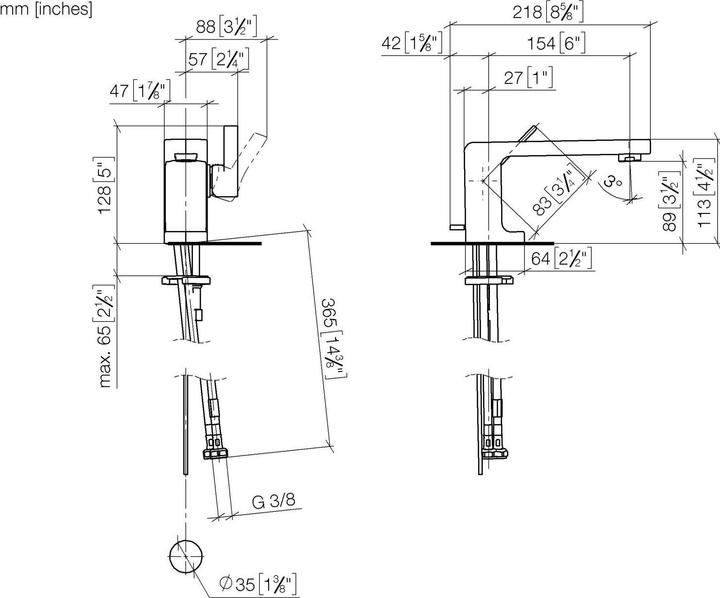 Immagine prodotto Dornbracht LULU Miscelatore monocomando per lavabo, con scarico, sporgenza 155 mm, 33500710