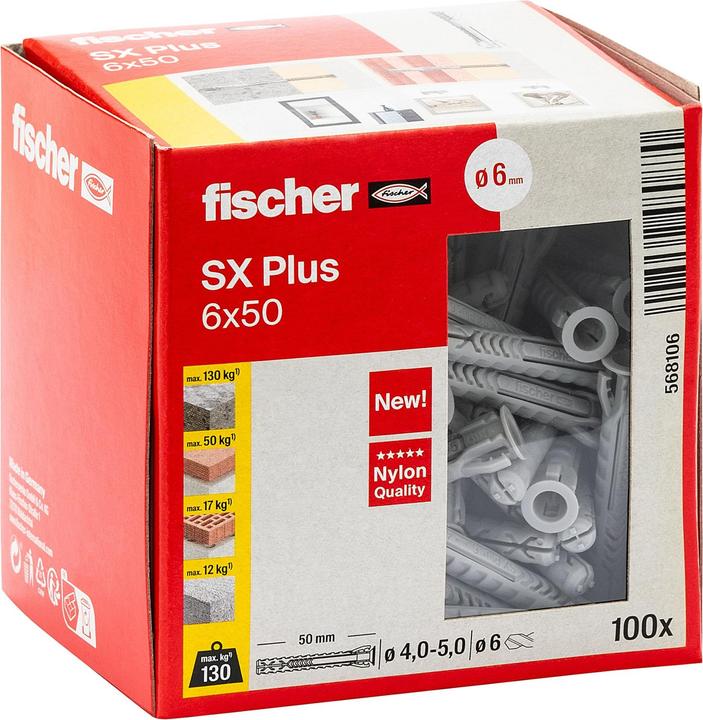 Image du produit Fischer Dübel SX Plus 6x50 (100 pcs)