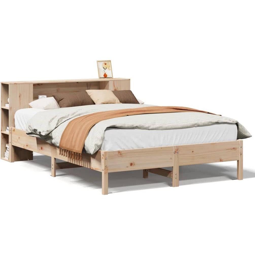 VidaXL, Bett, Bett mit Regal ohne Matratze Kiefer (140 x 200 cm)