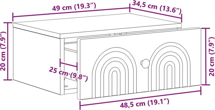 Produktbild vidaXL Wandschrank