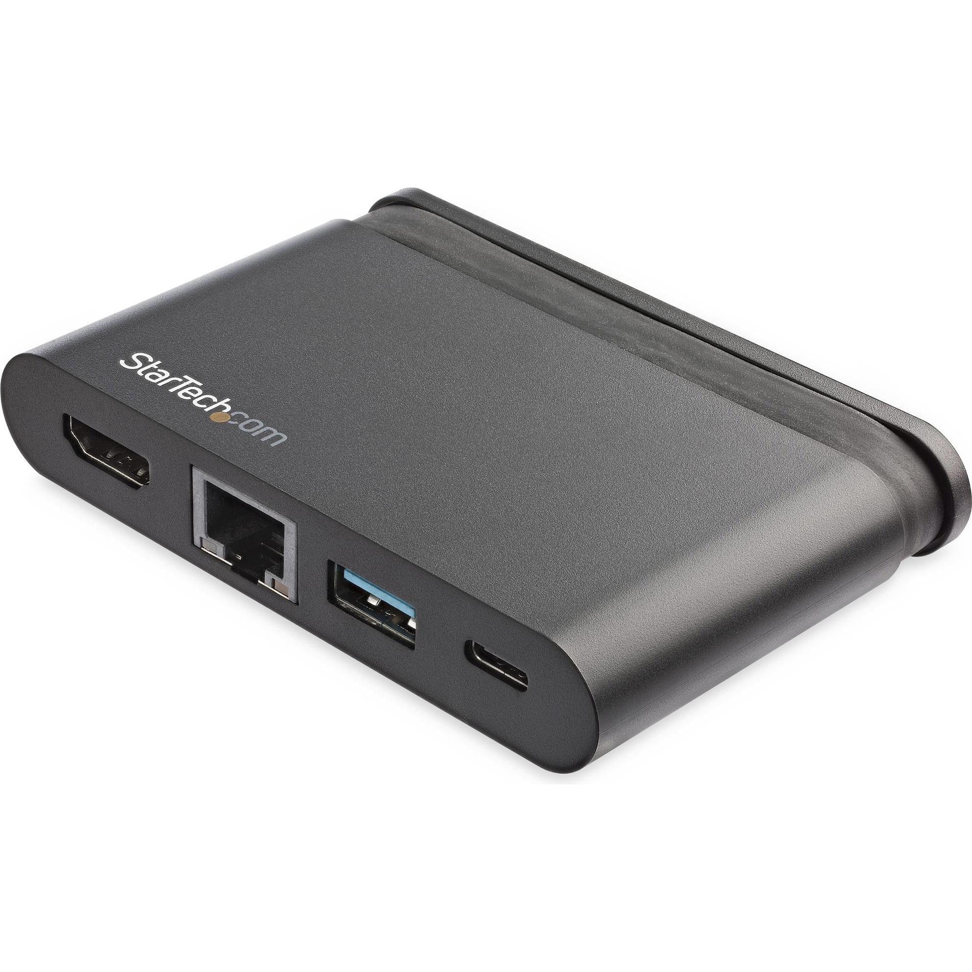 StarTech Adattatore USB C Multiport con HDMI - 4K - Mac / Windows - 1xA + 1xC - 100W PD 3.0 - GbE (USB-C, 3 porte), Docking station + Hub USB, Nero