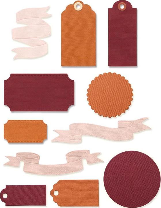 Actual product image Sizzix Thinlits Die Set 12 PK - Vintage Tags & Banner