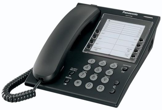 Panasonic KX-T7710NE-B Analoge terminal zwart met systeemfuncties progr. toetsen voor nummers en funct...