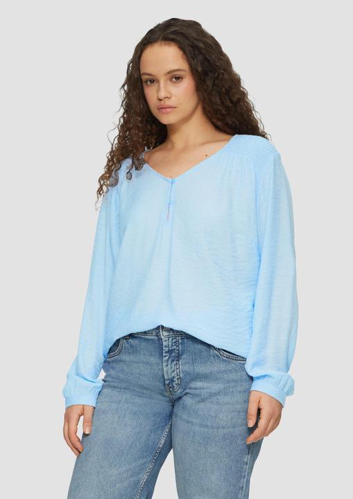 Actual product image S.Oliver Bluse Strukturierte Bluse aus Viskosemix mit Smok-Details (46)
