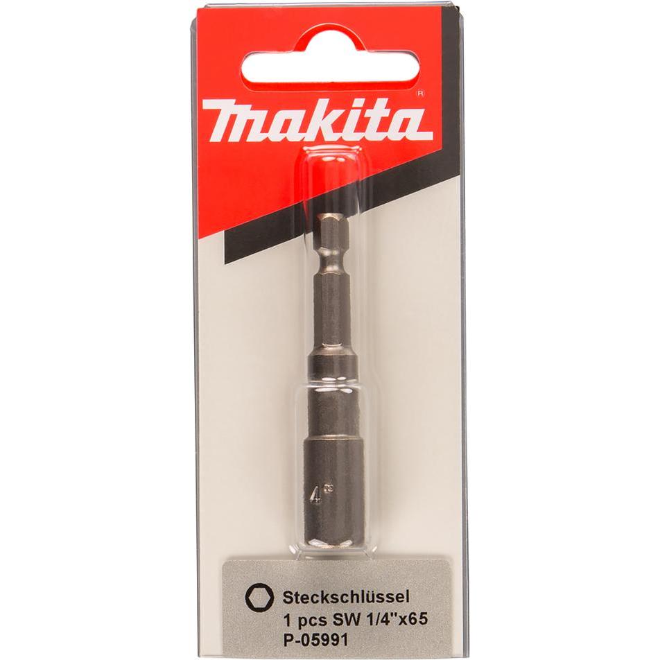 Thumbnail - Makita, Steckschlüssel + Stecknuss, Steckschlüssel 1/4" SW1/4"