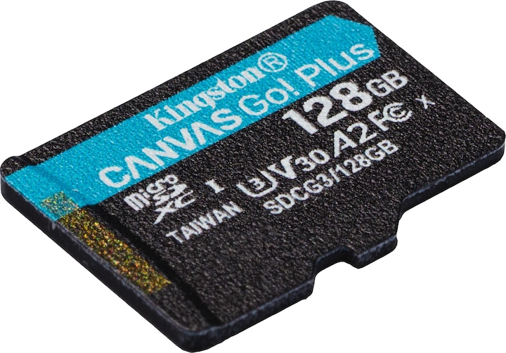 Image du produit Kingston Canvas Go! Plus microSD (128 Go, microSDXC, U3, UHS-I)