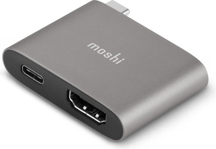 Immagine prodotto Moshi Adattatore compatto da USB-C a HDMI con HDR e ricarica tramite USB PD - Grigio Titanio (0.14 m)