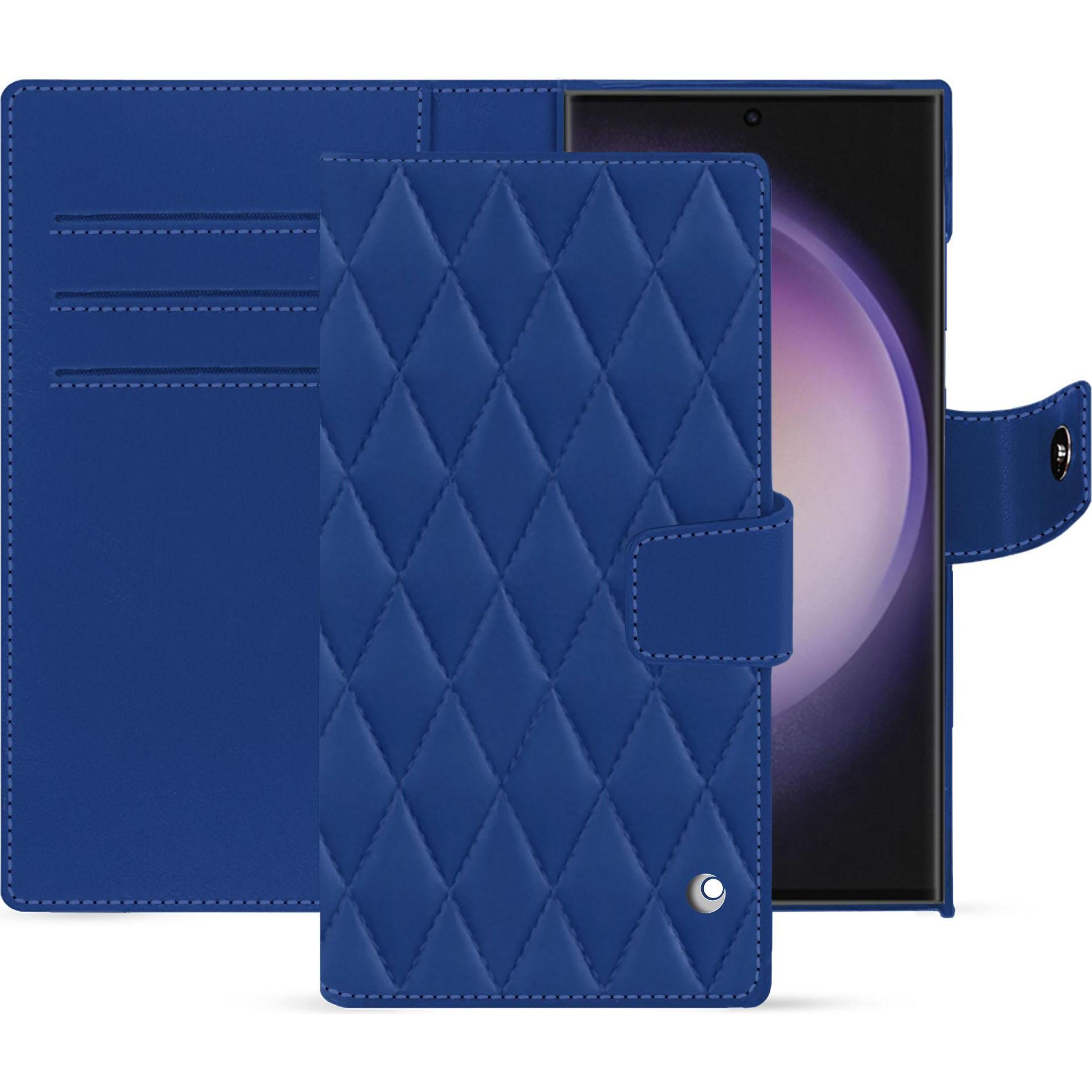 Noreve Lederschutzhülle (Samsung Galaxy S24 Ultra), Smartphone Hülle, Blau