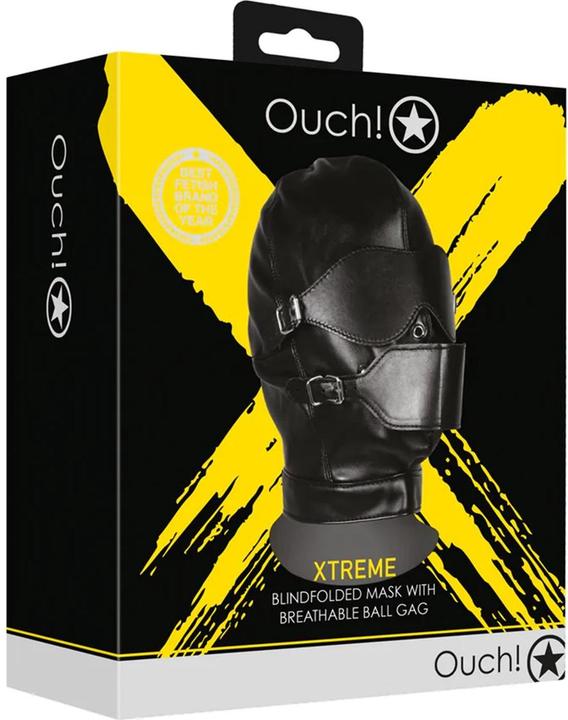 Actual product image Ouch! Blindfolded Mask with Breathable Ball Gag