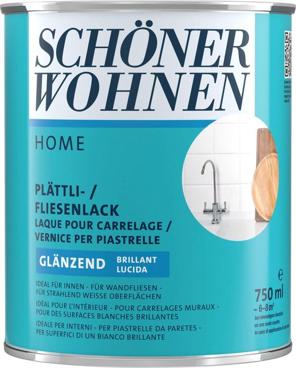 Produktbild Schöner Wohnen Fliesenlack (Weiss, 0.75 l)