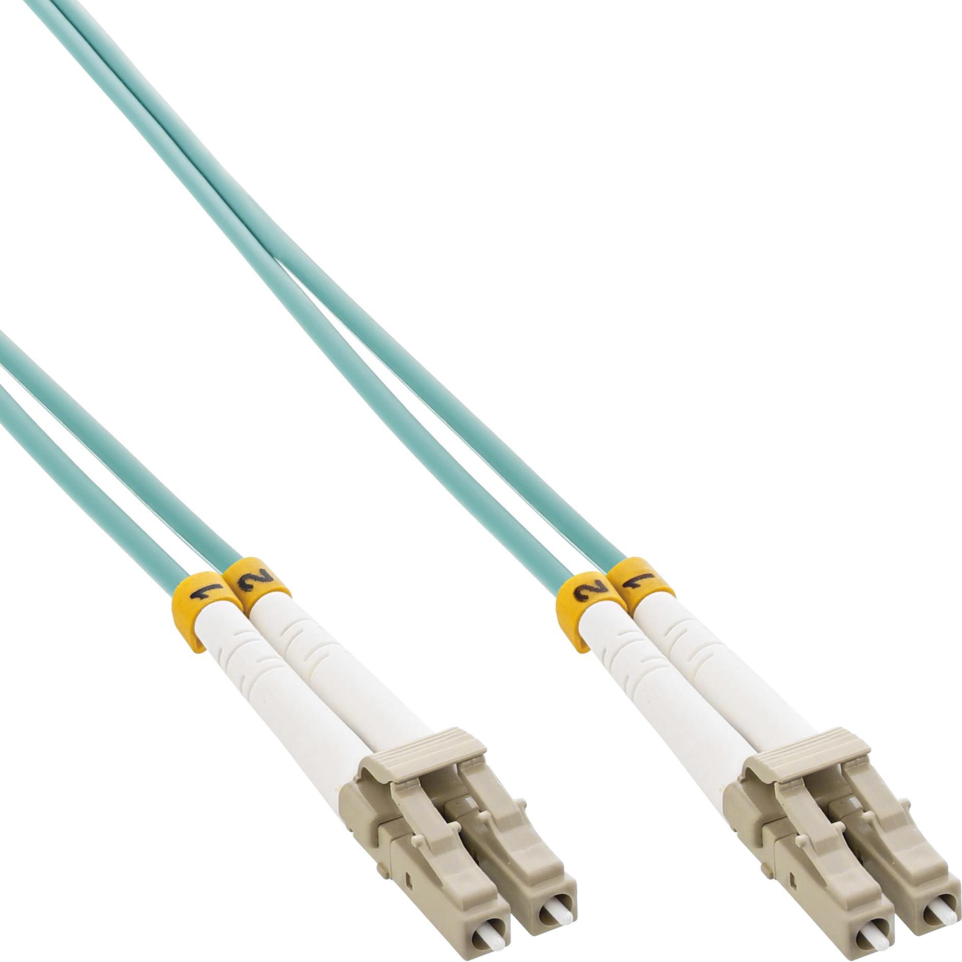InLine LWL Duplex Kabel LC/LC 50/125um OM3 25m (CAT7, 25 m), Netzwerkkabel