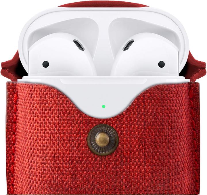 Produktbild TwelveSouth AirSnap Stofftasche ür AirPods Scarlet Red (Kopfhörer Tasche)