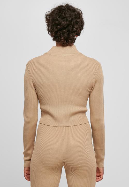 Actual product image Urban Classics Ladies Cropped Rib Knit Zip Cardigan - 19407 (XL)