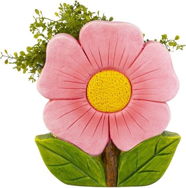 Produktbild MICA Living Blume pink/grün/gelb - ca. 25 x 16,5 x 28,7 cm (28.70 cm)