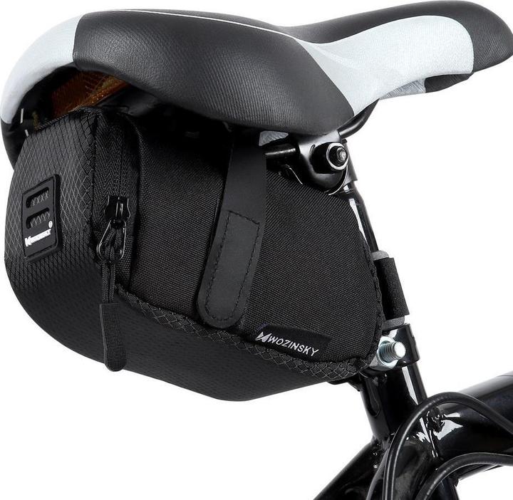 Actual product image Wozinsky small bicycle saddle bag 0.6 l black (WBB8BK black) (0.60 l, Saddle bag)