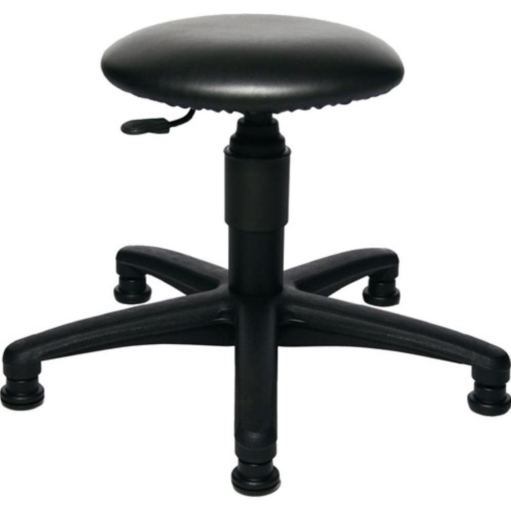 Topstar, Bürostuhl, Drehhocker mit Bodengleitern Kunstlederpolster schwarz Sitzhöhenverstellung 390-520 mm