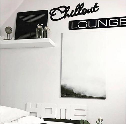 Image du produit Trenddeko Inscription 3D Chillout Lounge 152 x 20 cm, acrylique (152 x 20 cm)