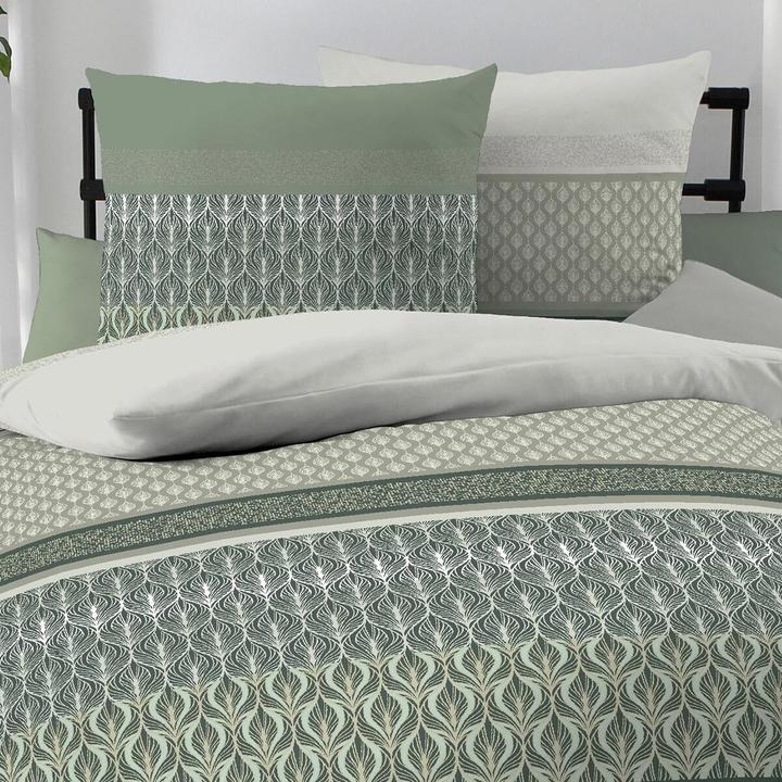 Produktbild Kaeppel Biber Bettwäsche Valencia jade (Duvetbezug, 155 x 220 cm, 80 x 80 cm)