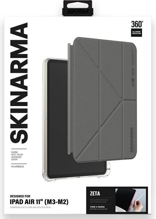 Produktbild Skinarma Case Zeta iPad Air 11" (M2/M3/5Gen/4Gen) grey (Apple iPad Air 11 2024, Apple iPad Air 11 2025, Apple iPad Air 11 2026)