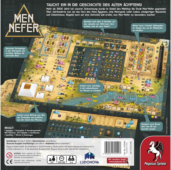 Actual product image Pegasus Men-Nefer (German, 1 - 4 Players)