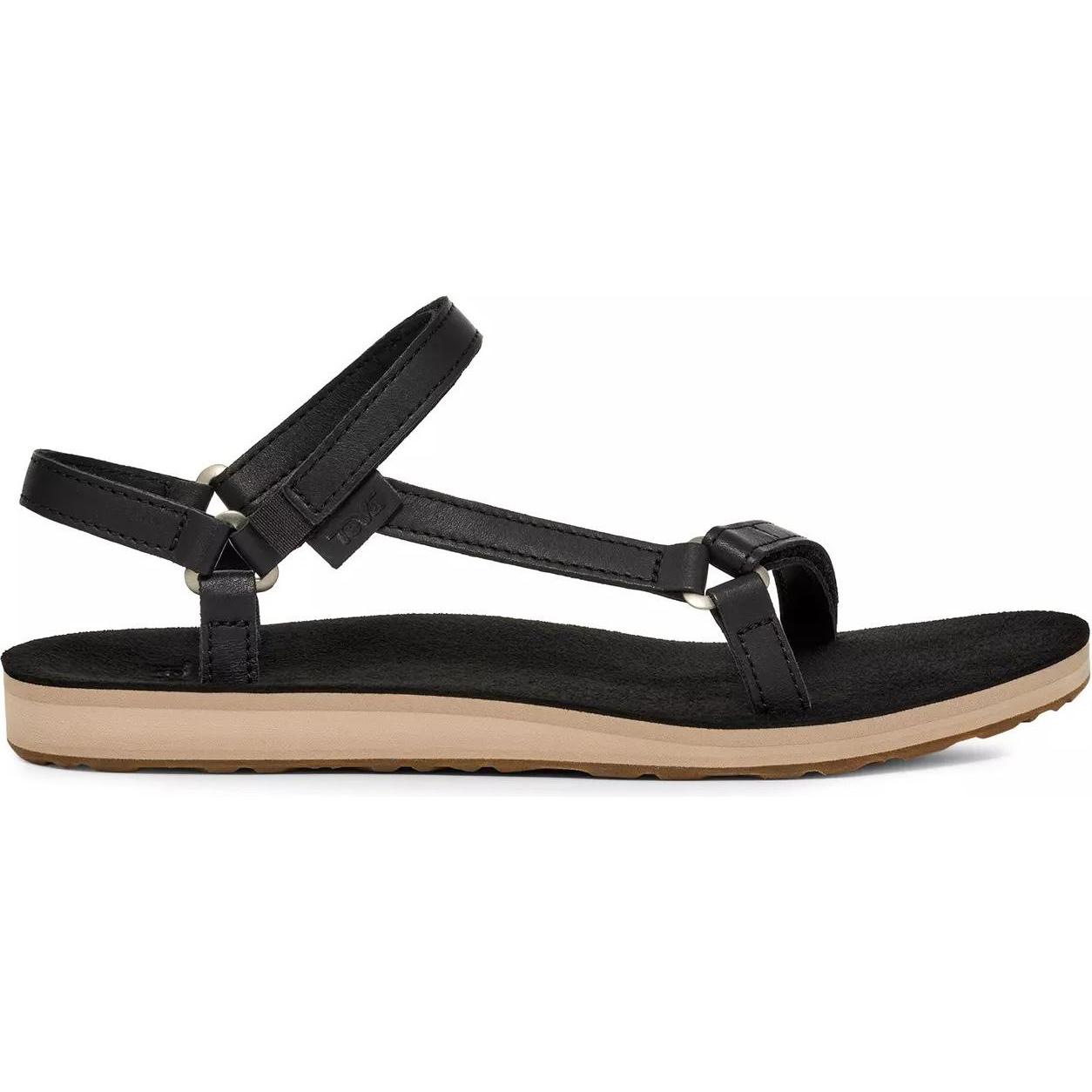 Teva, Damen, Sandalen, W's OriginalUniversSlimLeather, Schwarz, (38)