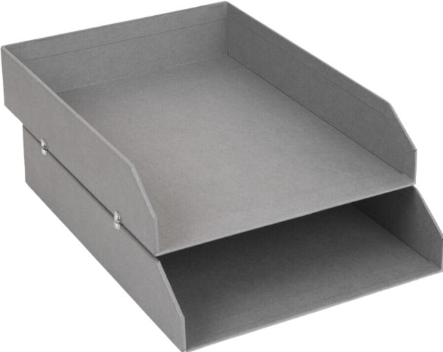 Bigso HAKAN Dokumentenablage Set 2 Stk. Grau (A4)