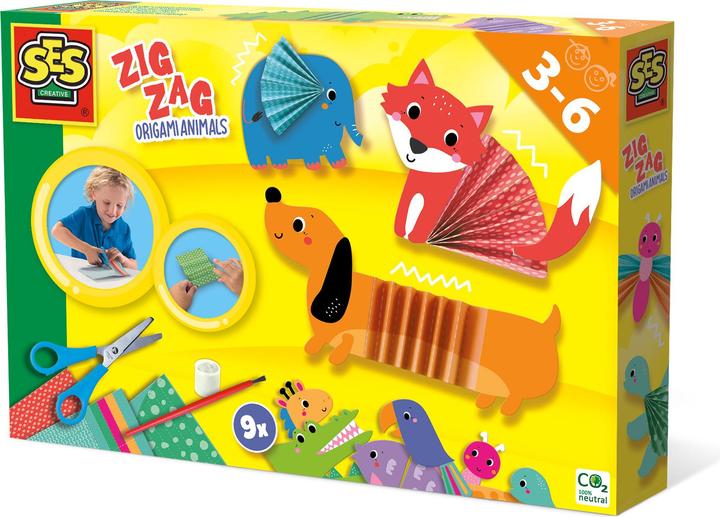 Produktbild Ses Creative Bastel-Set Zick Zack Origami Tiere