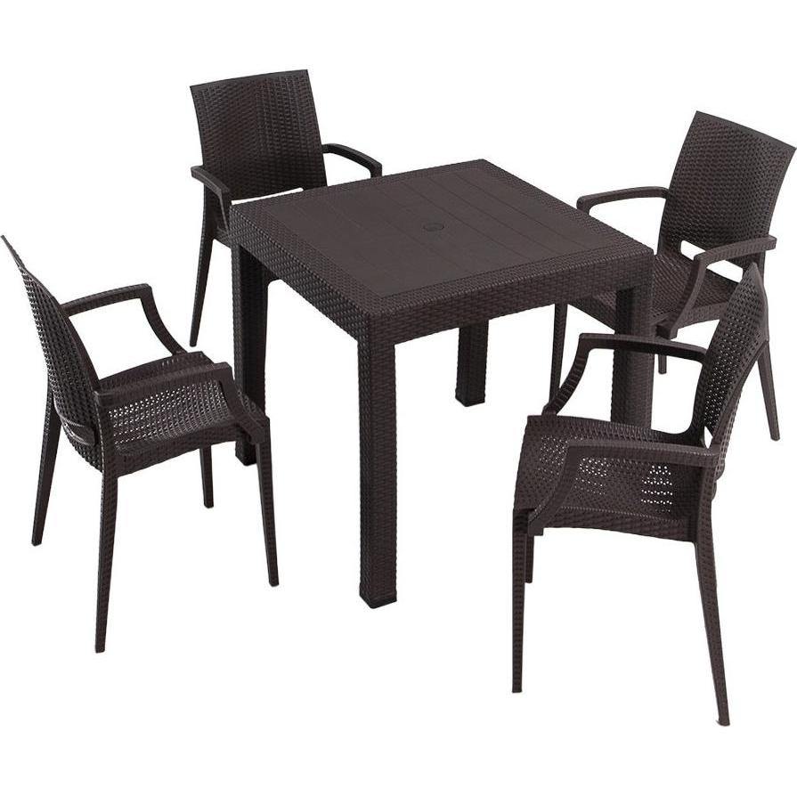 Skye Decor, Gartentisch + Balkontisch, Rattan (80 cm)