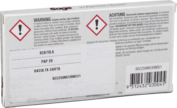 Immagine prodotto Sage Compresse per la pulizia