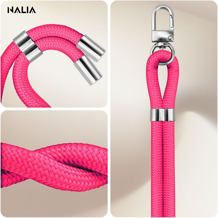 Produktbild Nalia HoldMe Lanyard Handykette – Universal Trageband für Smartphones - Verstellbar, Soft & Elastisch