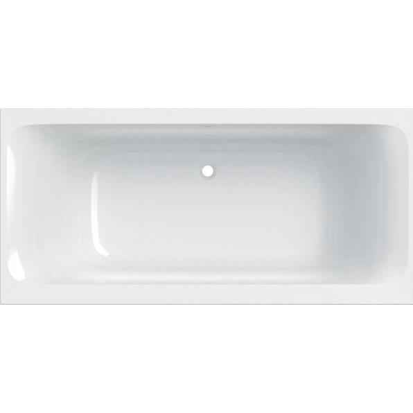 Geberit, Badewanne, Rechteckbadewanne Tawa, 190 x 90 cm, schmaler Rand, Duo, weiss/glänzend (260 l, 90 cm, 48 cm)