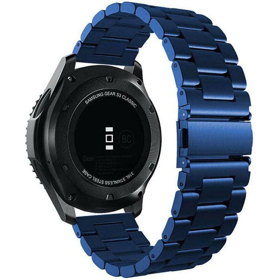 Thumbnail - Strap-it Stahlarmband (22 mm, Edelstahl), Uhrenarmband, Blau