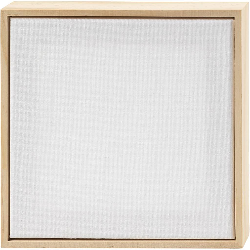 Creativ Company, Telaio telato, Canvas with Wooden Frame (15.80 x 15.80 cm)